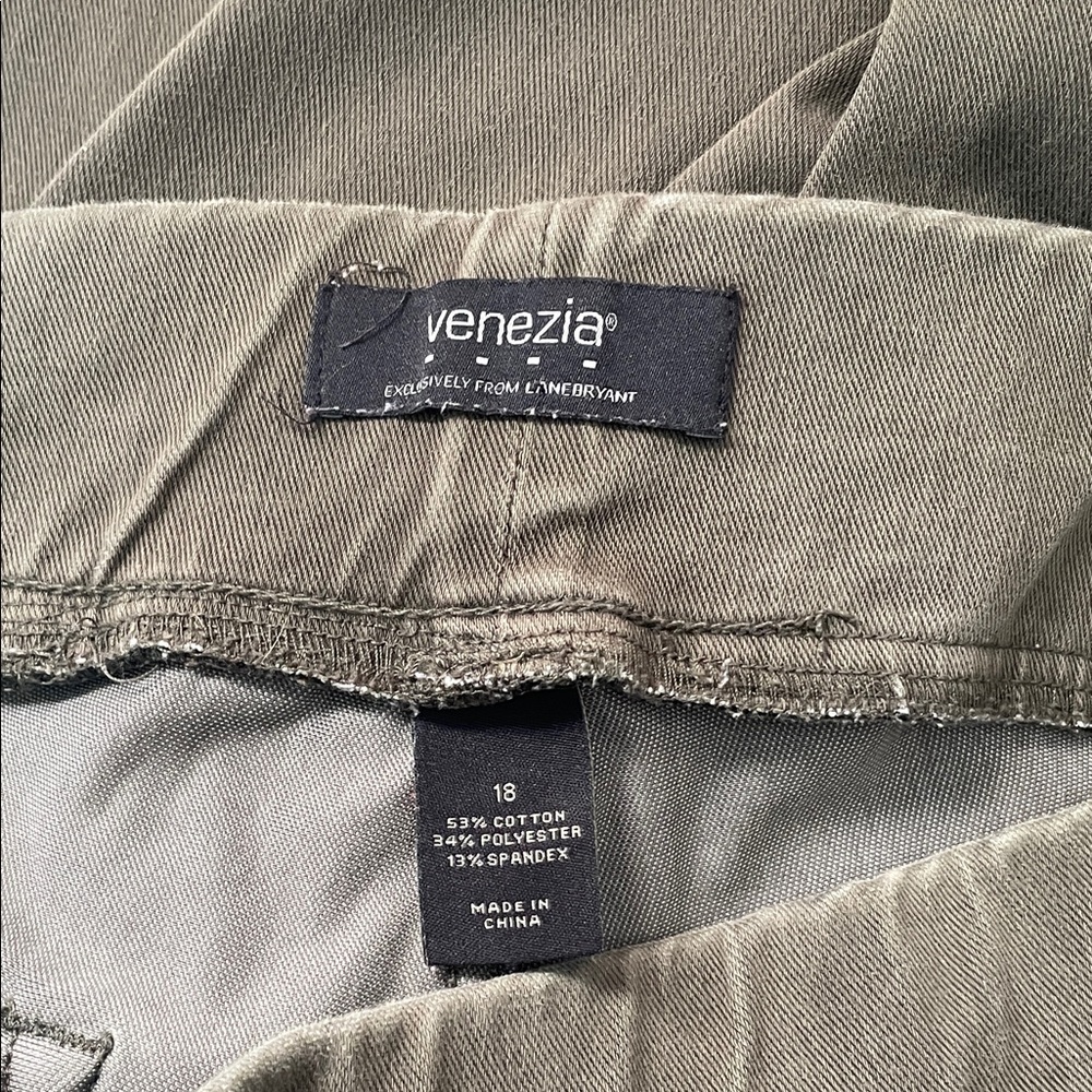 Venezia Khaki Trousers stretch - Picture 3 of 3